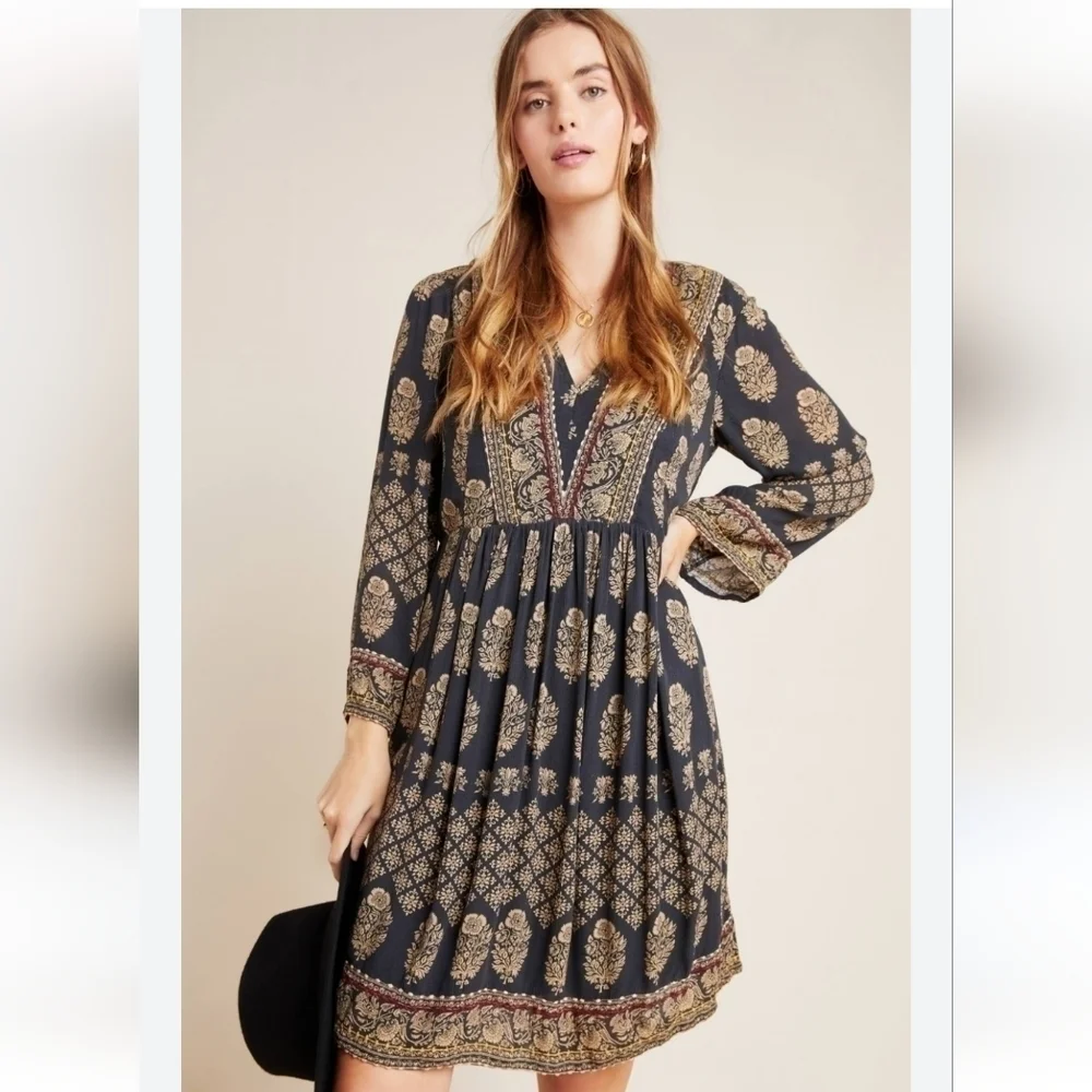 NWT Anthropologie Maeve Avalon Shift Dress XS - Picture 1 of 5